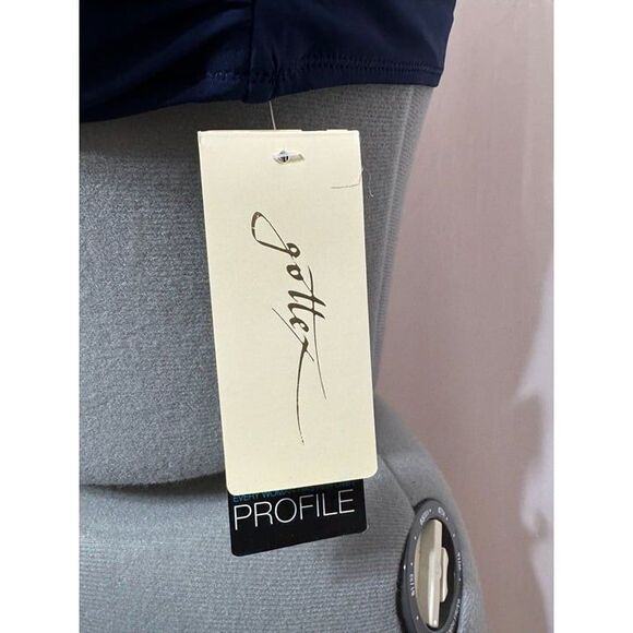 Profile by Gottex NWT Sz 8 Navy Tutti Frutti Bandeau Swim Top - Picture 5 of 10